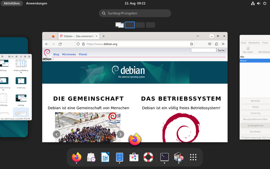 Gnome: virtuelle Arbeitsflächen