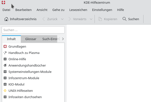 KDE Hilfezentrum