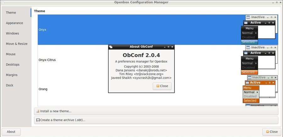 Das Openbox - Konfigurationswerkzeug unter LXDE