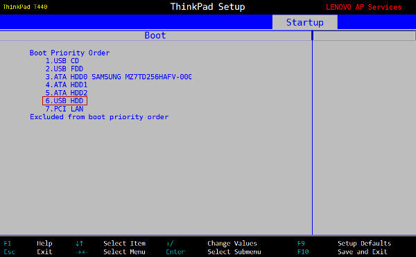 BIOS: Setzen der Startreihenfolge (sources linuxtrack.net)