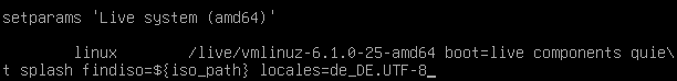 Live Debian : Anpassung der Sprache (UEFI)