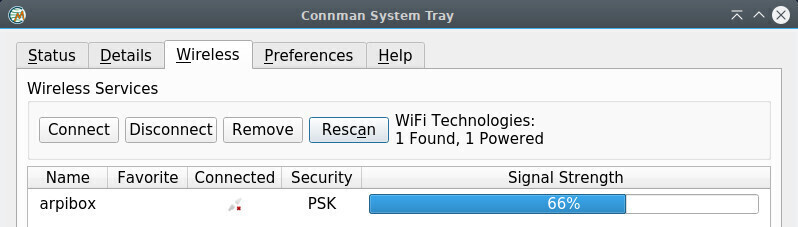 ConnMan: WLAN Netzwerkreiter