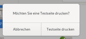 Testseite drucken?