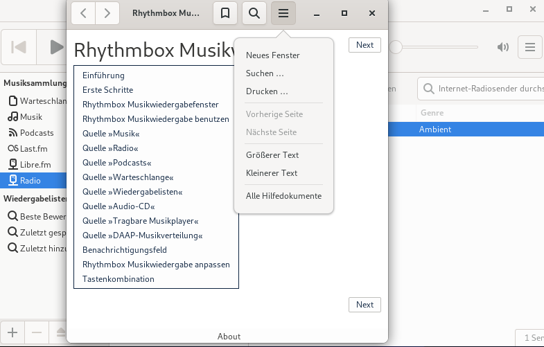 Rhythmbox: Komplette Hilfe