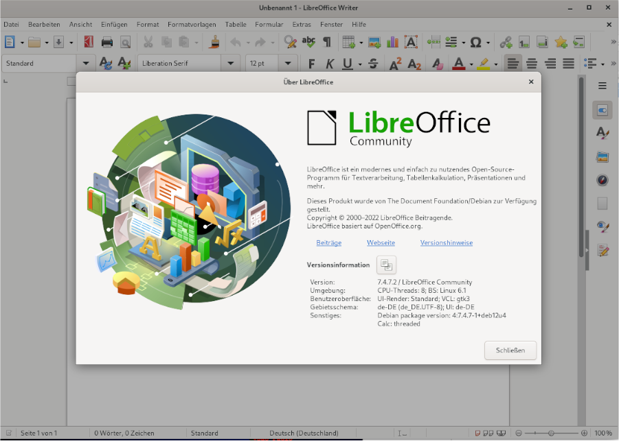 Libreoffice: Standardansicht