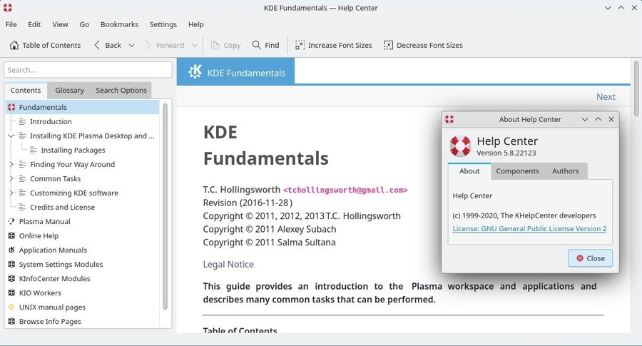 KDE Help Centre