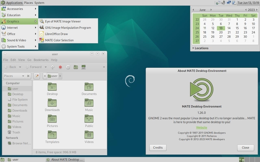 MATE desktop on Debian