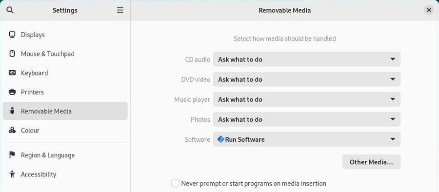 Gnome-Shell : removable media management