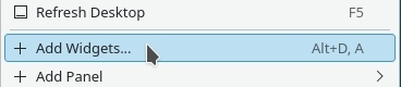 KDE widgets