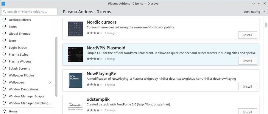 Discover: Plasma desktop addons