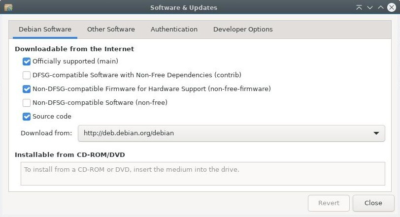 Synaptic: graphical mode sources managment