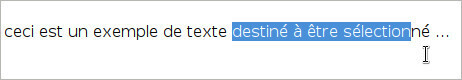 Sélection de texte avec la souris
