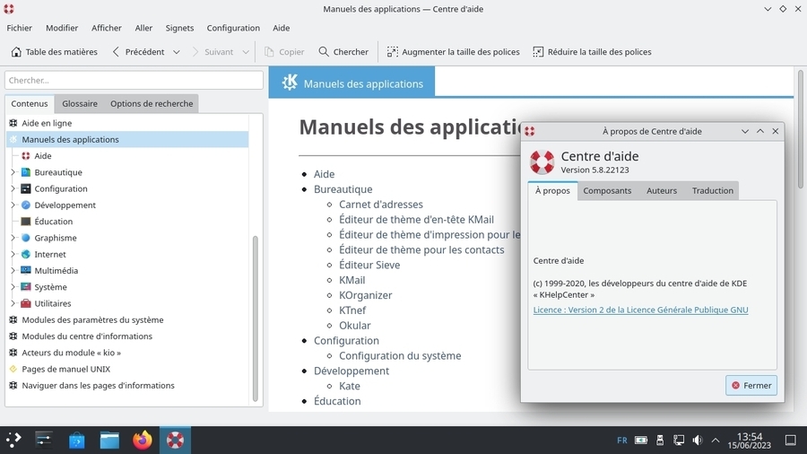 Le centre d’aide KDE sur Debian