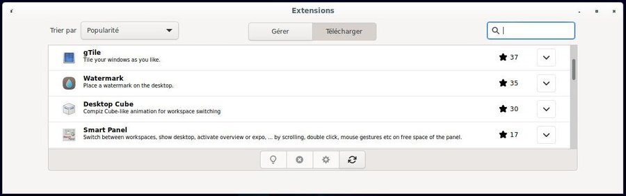 Cinnamon : gestionnaire d’extensions