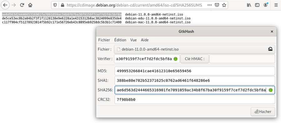 GtkHash : vérification de l’empreinte SHA256