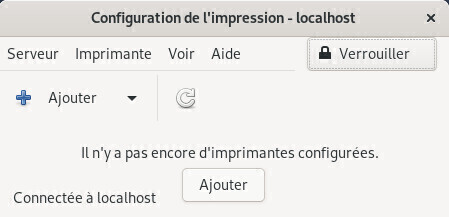 System-config-printer : interface par défaut