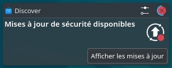 Notification de mise à jour sur KDE