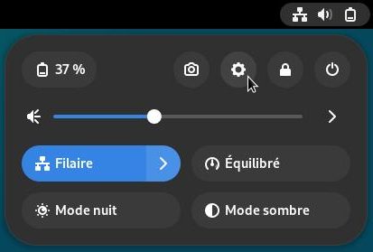 Paramètres de Gnome