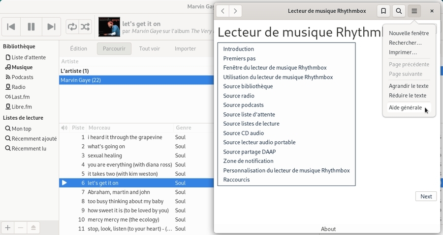 Rhythmbox: aide complète
