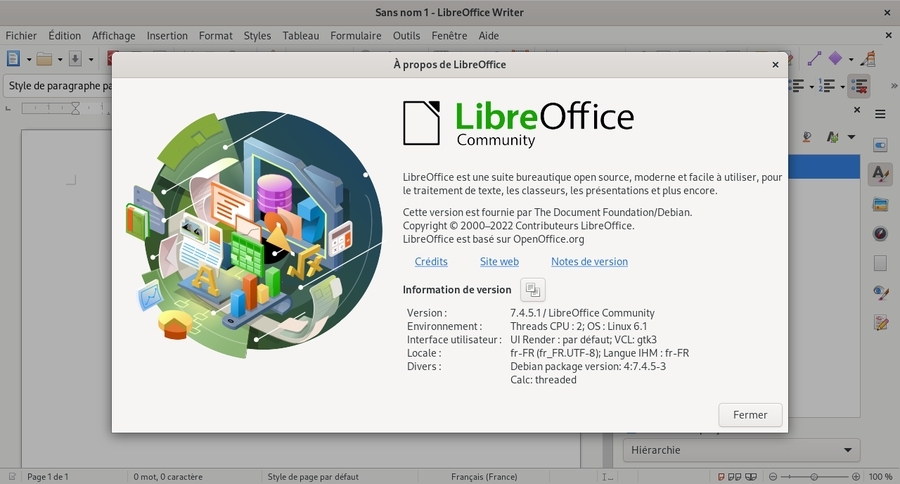 Libreoffice sur Debian