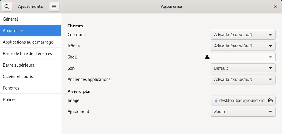 Gnome-Shell : configuration de l’interface