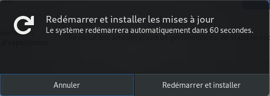 Logiciels : redémarrer pour appliquer les mises à jour