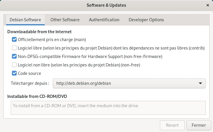 Logiciels : modification des dépôts