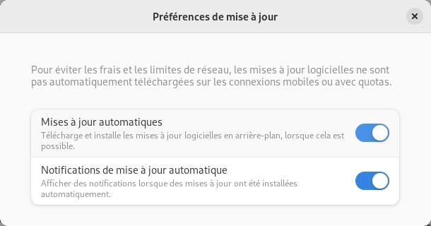 Logiciels : mises à jour automatiques