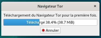 TorBrowser : téléchargement en cours