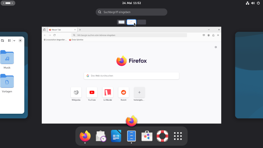 Gnome: virtuelle Arbeitsflächen