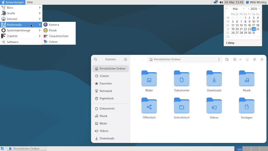 Gnome Flashback Oberfläche unter Debian