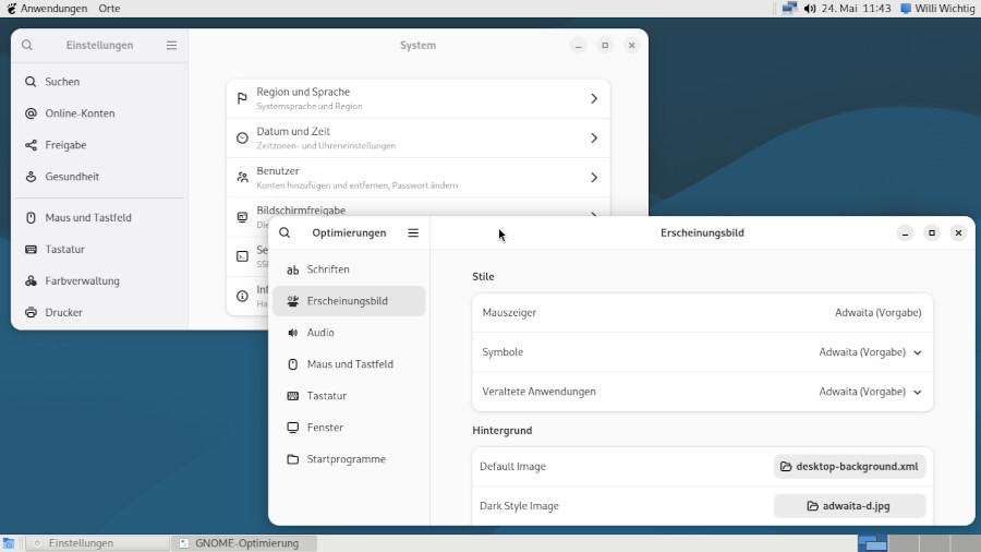 Gnome Flashback Konfiguration in Debian