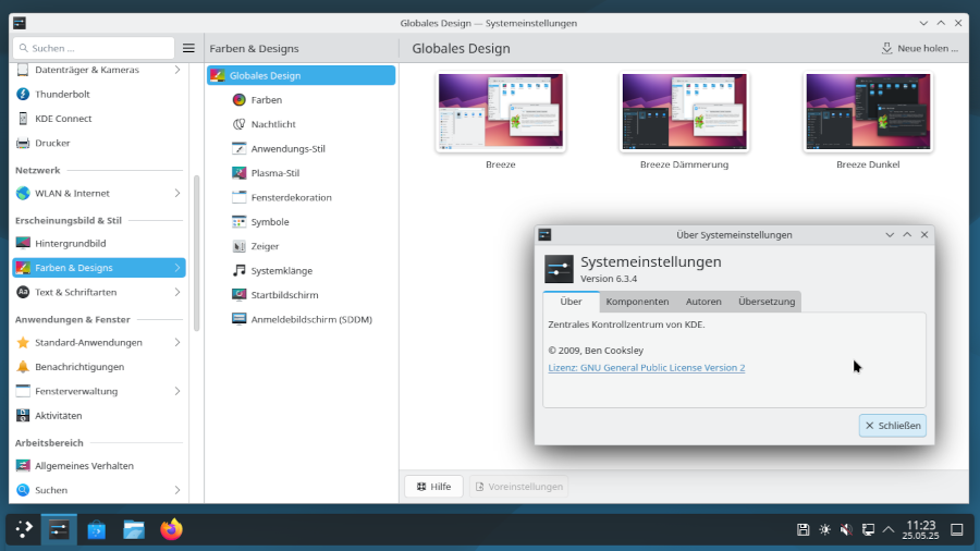 Die KDE Systemeinstellungen unter Debian
