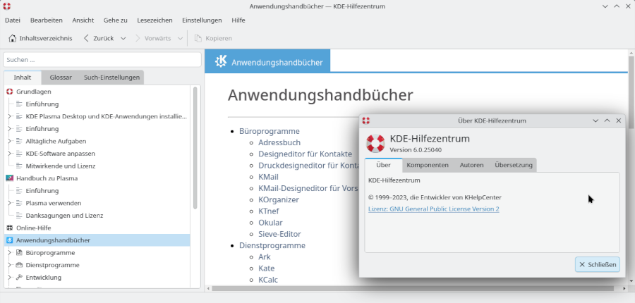 KDE Hilfezentrum