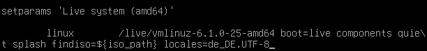 Live Debian: Anpassung der Sprache (UEFI)