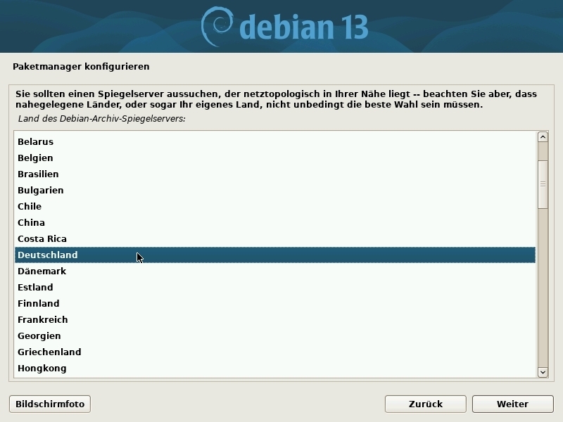 Installation: Spiegelserver-Land