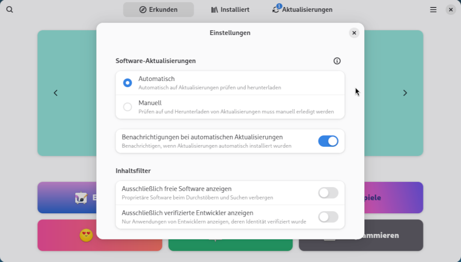 Software: automatische Aktualisierungen