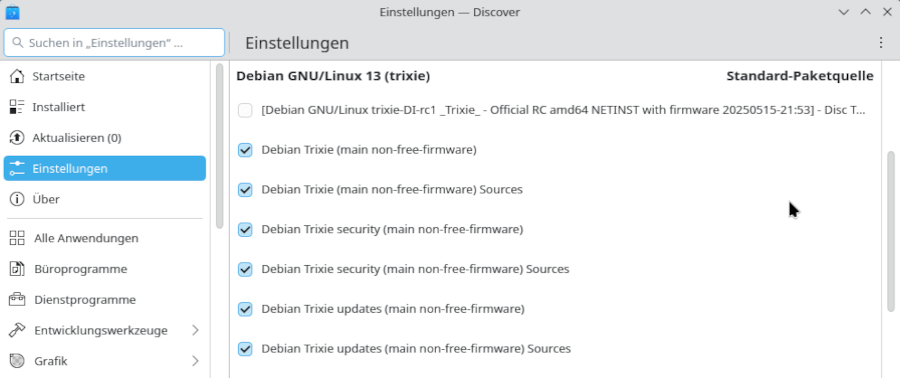 Discover: Verwaltung der Softwarearchive