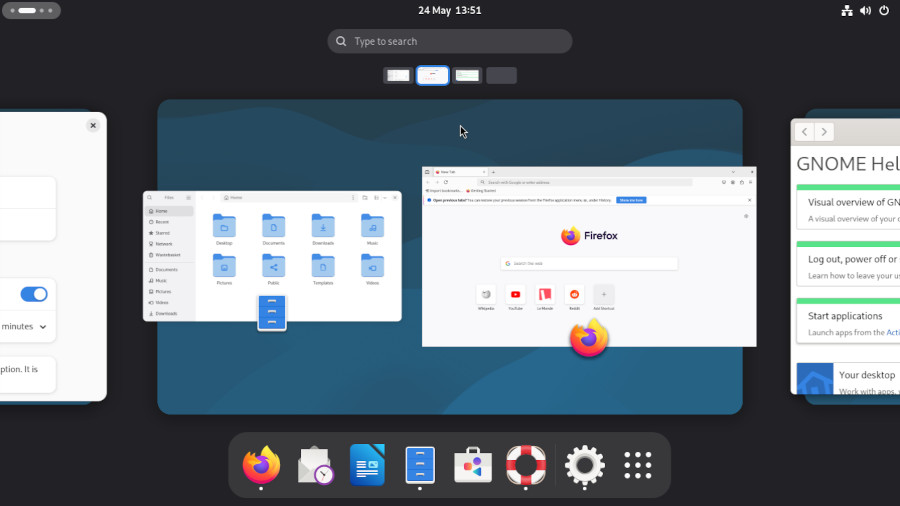 Gnome: desktop layout