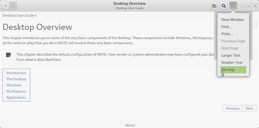 Mate desktop Help Center