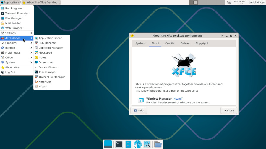 The default Xfce on Debian