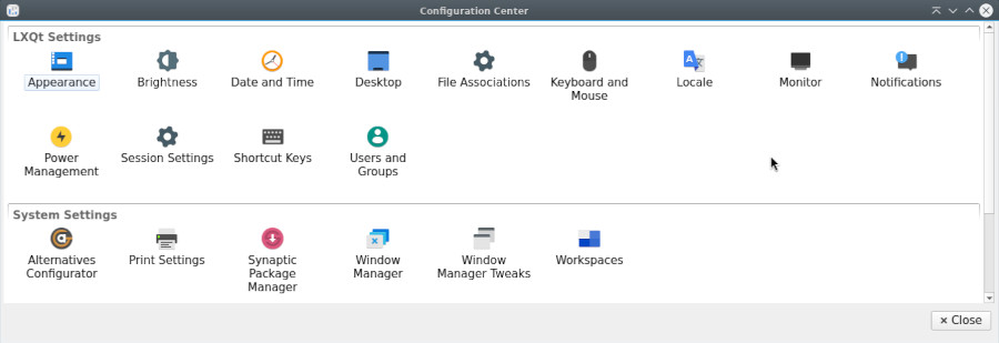 LXQt configuration