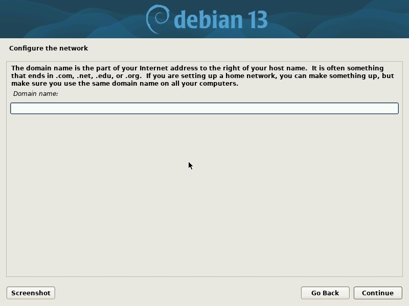 Installation: domain