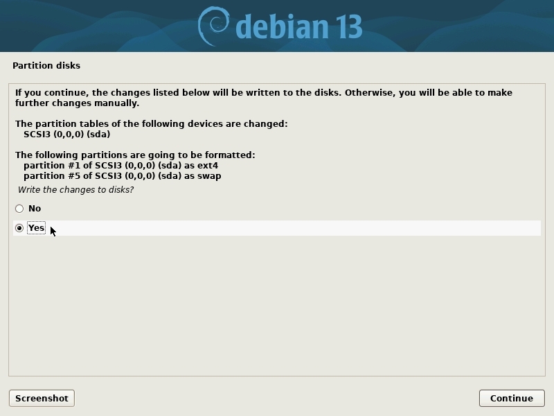 Installation: formating and install