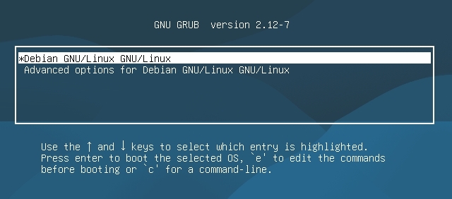 Installation: reboot on GRUB