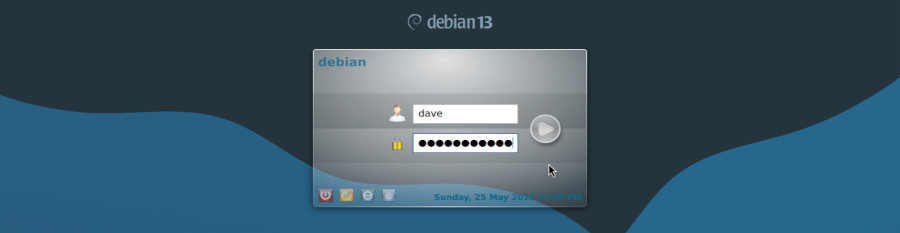 Login screen on LXQt
