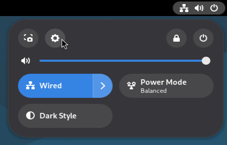 Gnome-Shell config launcher