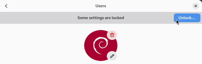 Account settings under Gnome-Shell