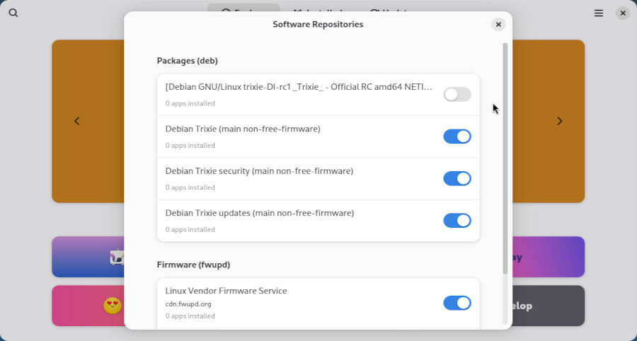 Software: repositories modification