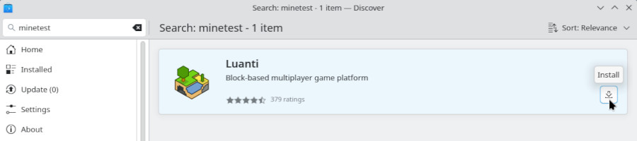Searching an application with Discover